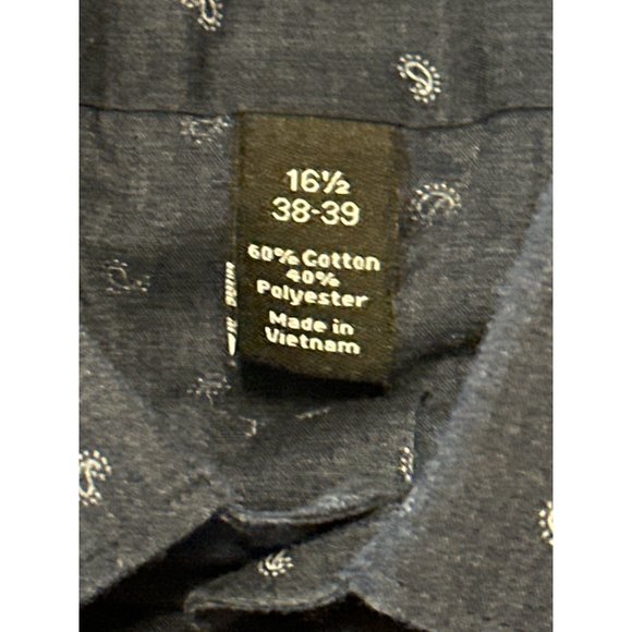 JF J. Ferrar Big & Tall Button-Down Shirt Cotton Blend Men Sze 16.5 (38/39) READ - Picture 10 of 16